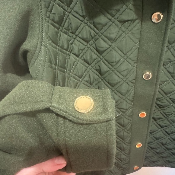 Isaac Mizrahi Women's Jacket S Estate Mixed Media Quilted Green - Picture 5 of 8